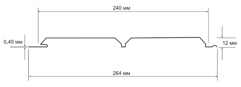 Сайдинг Евробрус 0.45 MATT RAL 8017