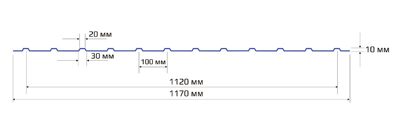 Профнастил С 10 1120 MATT 0.45 RAL 8019
