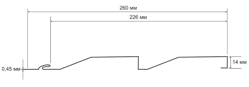 Сайдинг Корабельная доска Полиэстер 0.45 RAL 8004